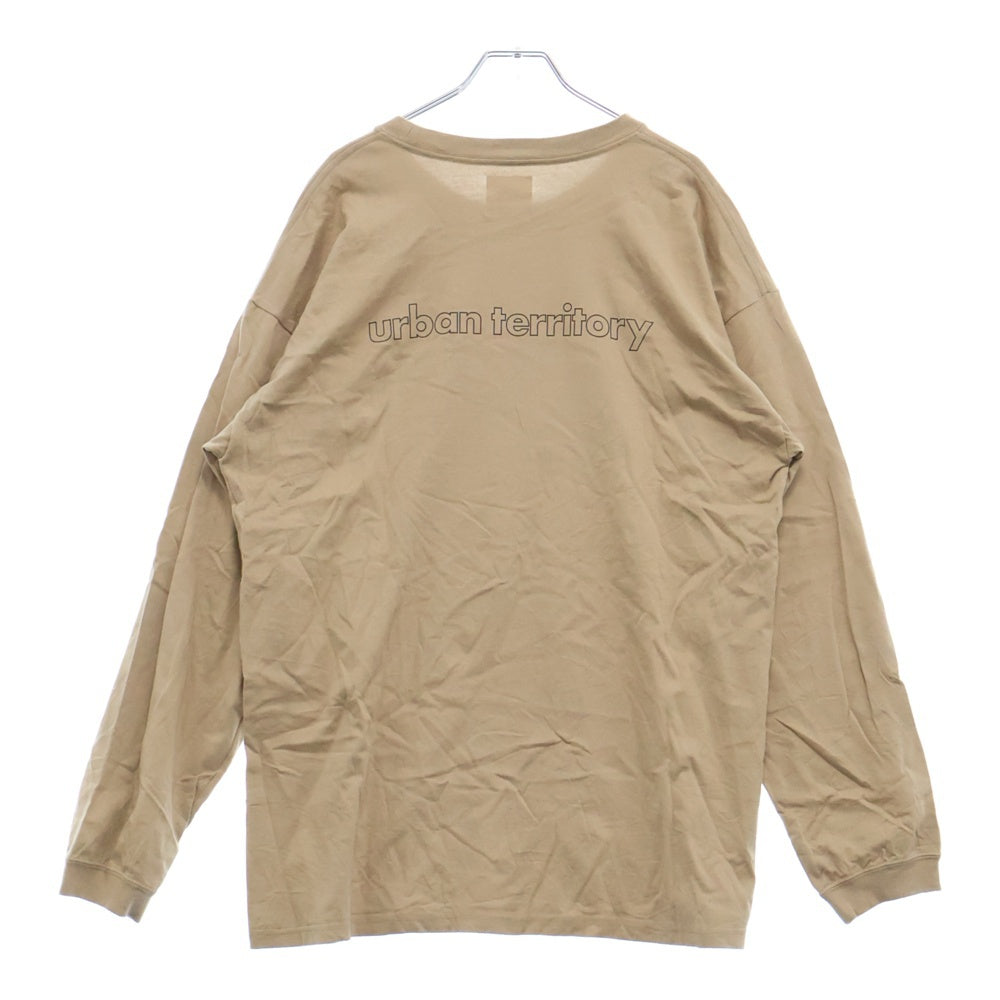 WTAPS(ダブルタップス) WTVUA URBAN TERRITORY プリント クルーネック 長袖Tシャツ カットソー ブラウン