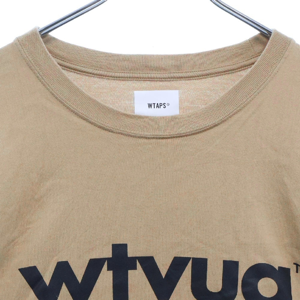 WTAPS(ダブルタップス) WTVUA URBAN TERRITORY プリント クルーネック 長袖Tシャツ カットソー ブラウン