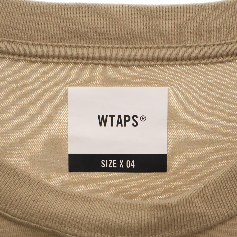 WTAPS(ダブルタップス) WTVUA URBAN TERRITORY プリント クルーネック 長袖Tシャツ カットソー ブラウン