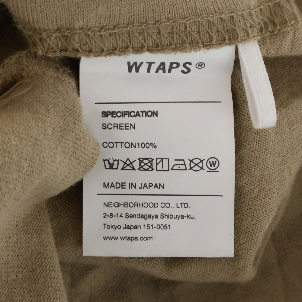 WTAPS(ダブルタップス) WTVUA URBAN TERRITORY プリント クルーネック 長袖Tシャツ カットソー ブラウン