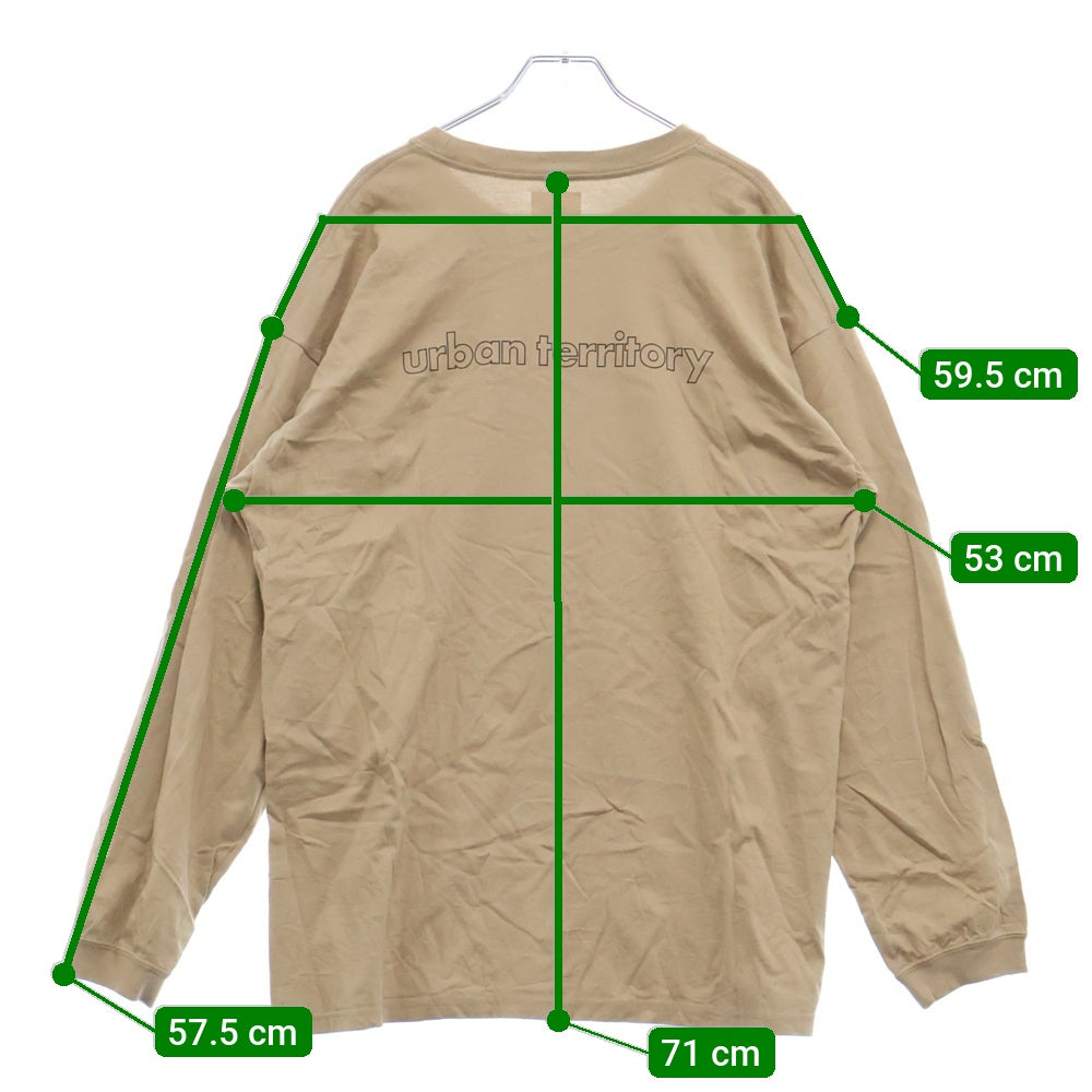 WTAPS(ダブルタップス) WTVUA URBAN TERRITORY プリント クルーネック 長袖Tシャツ カットソー ブラウン