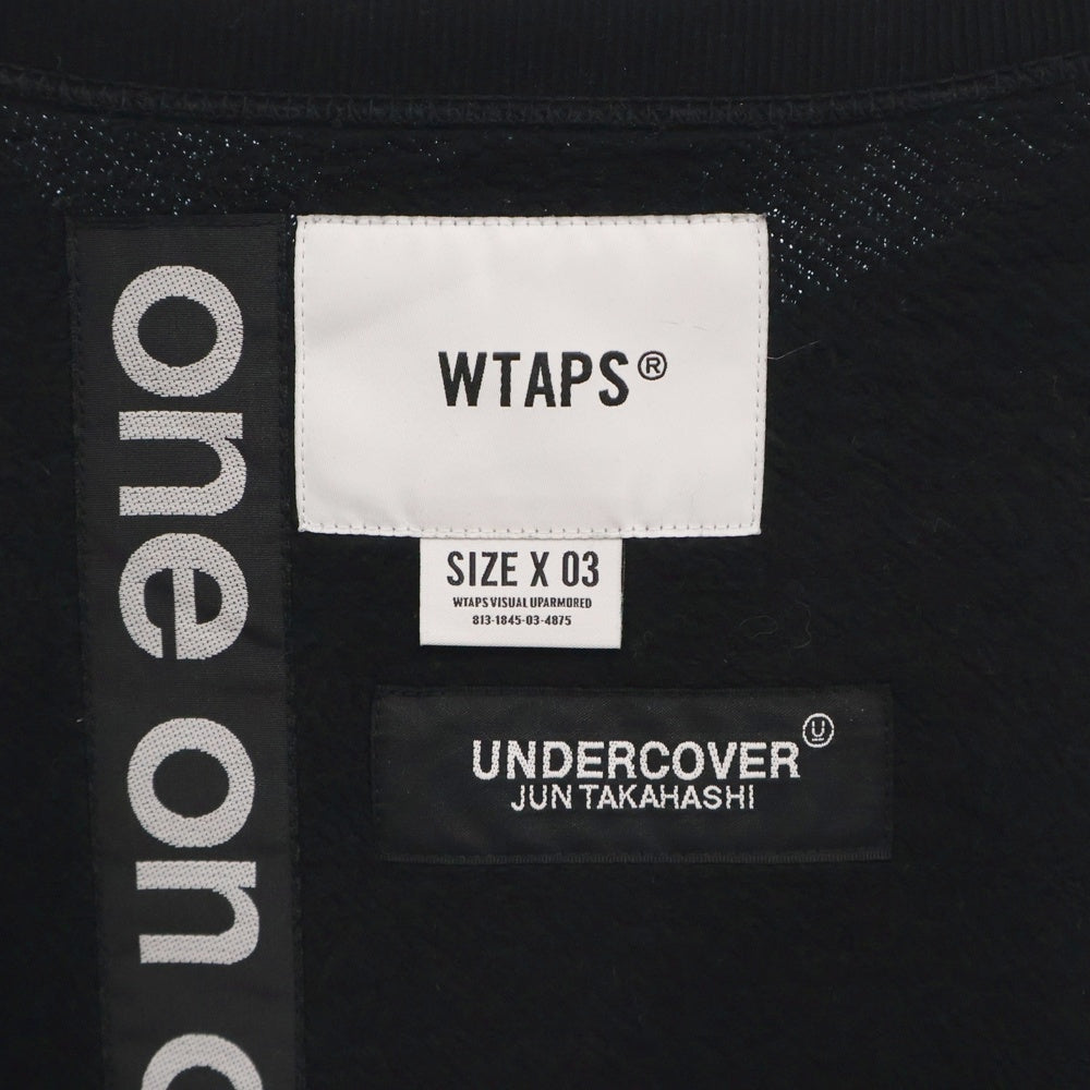 WTAPS(ダブルタップス) 21AW ×UNDERCOVER GIG CREW NECK COTTON 212ATUCD-CSM01S アンダーカバー クルーネック スウェット トレーナー ブラック
