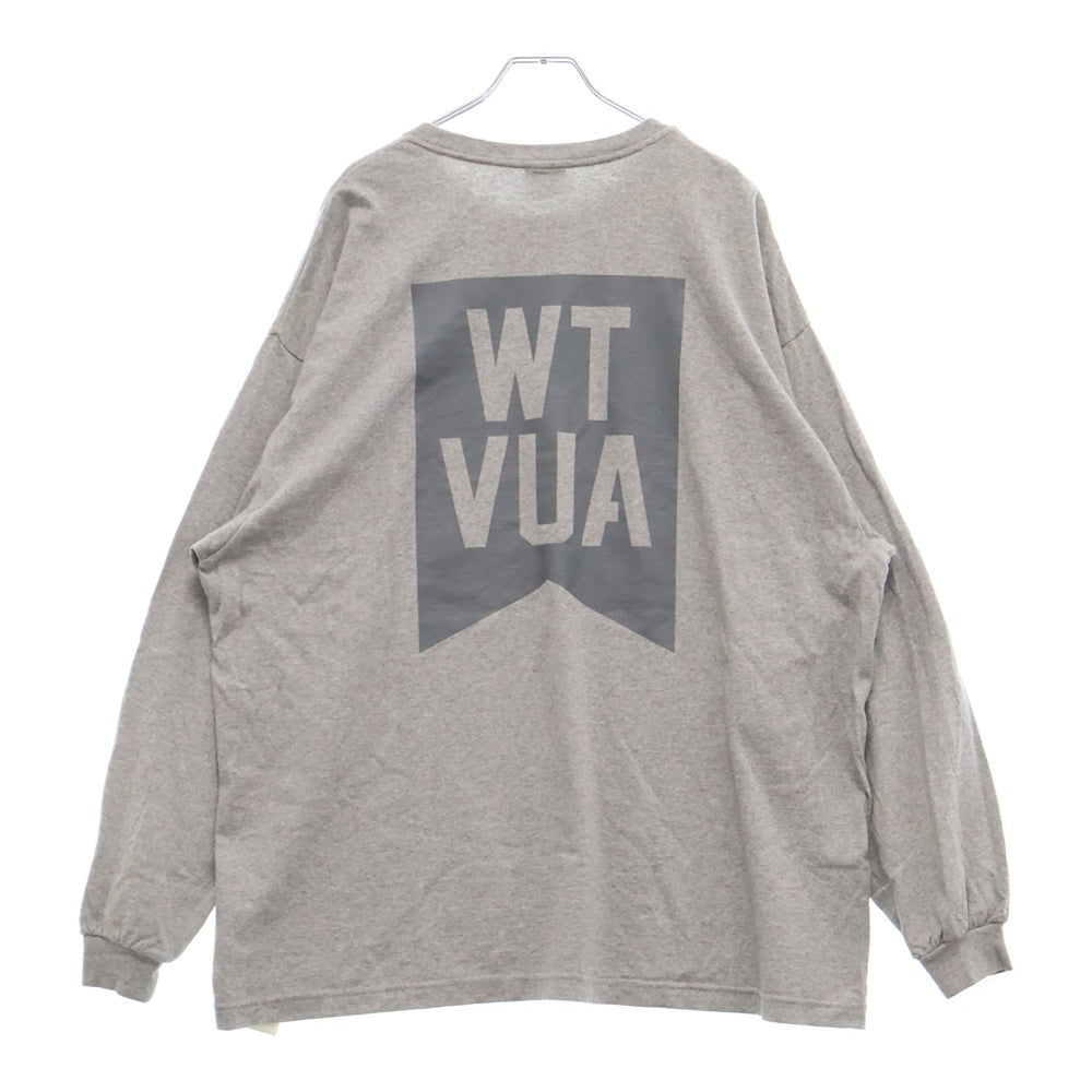 WTAPS(ダブルタップス) WTVUA バックプリント クルーネック 長袖Tシャツ カットソー グレー