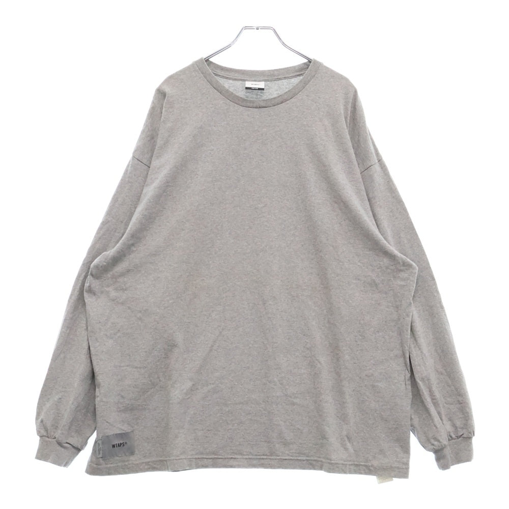 WTAPS(ダブルタップス) WTVUA バックプリント クルーネック 長袖Tシャツ カットソー グレー