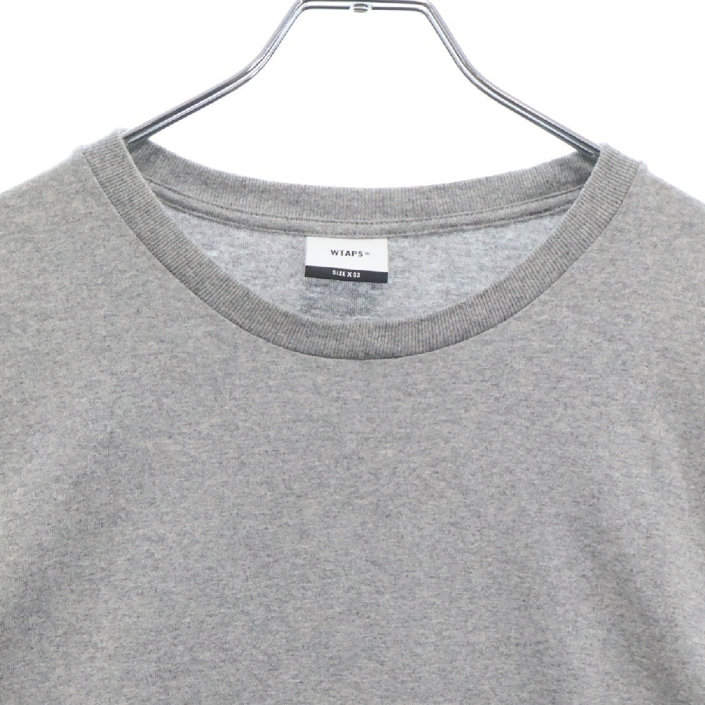 WTAPS(ダブルタップス) WTVUA バックプリント クルーネック 長袖Tシャツ カットソー グレー