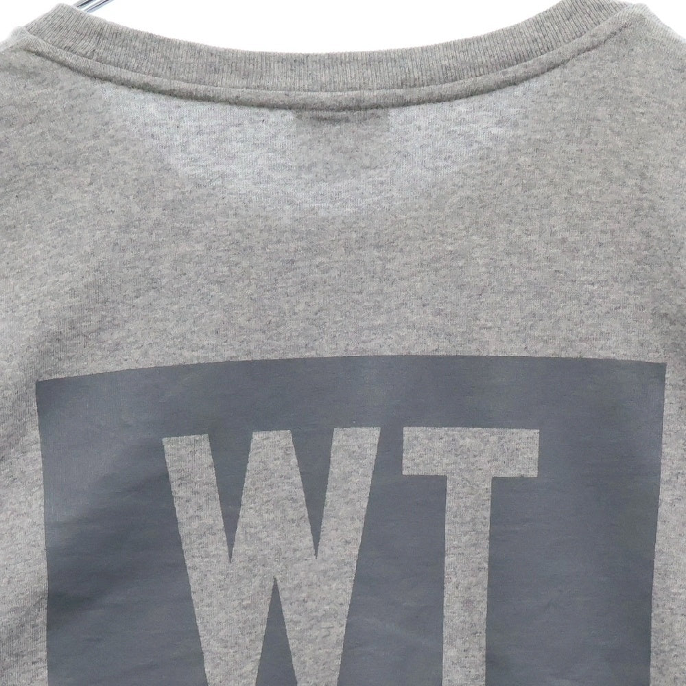 WTAPS(ダブルタップス) WTVUA バックプリント クルーネック 長袖Tシャツ カットソー グレー