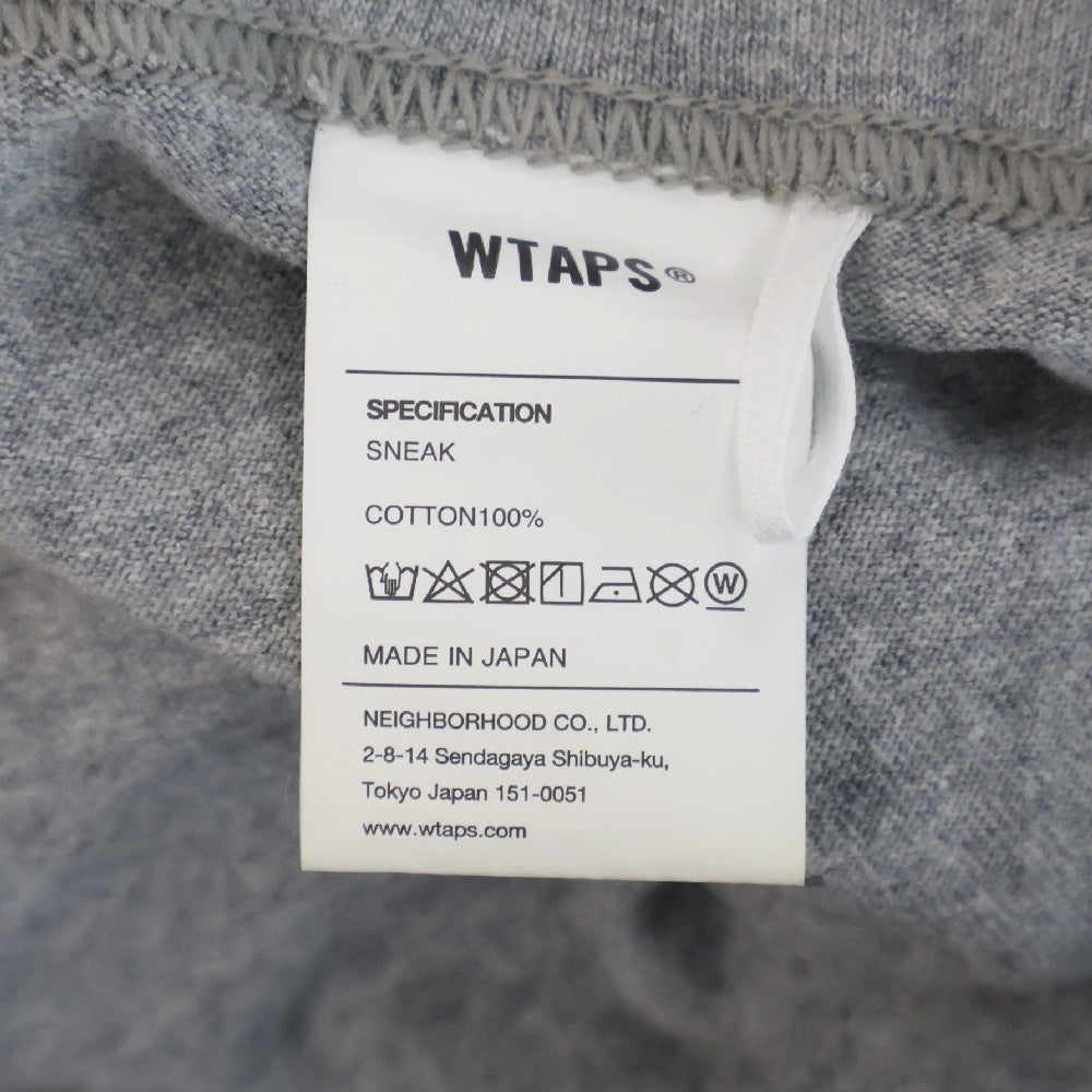 WTAPS(ダブルタップス) WTVUA バックプリント クルーネック 長袖Tシャツ カットソー グレー
