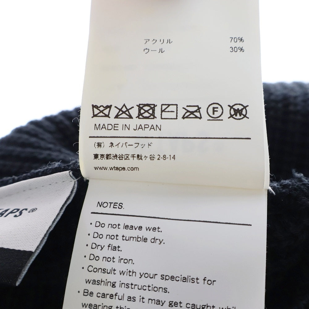 WTAPS(ダブルタップス) 20AW BEANIE WOAC 202MADT-HT01 アクリル ニットキャップ ビーニー 帽子 ブラック