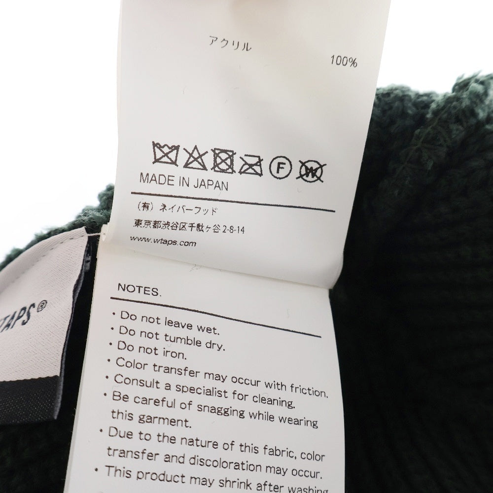 WTAPS(ダブルタップス) 22AW BEANIE 222MADT-HT06 アクリル ニットキャップ ビーニー 帽子 カーキ