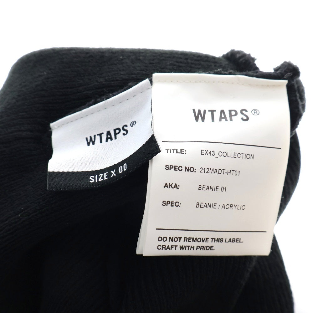 WTAPS(ダブルタップス) 21AW BEANIE 212MADT-HT01 アクリル ニットキャップ ビーニー 帽子 ブラック