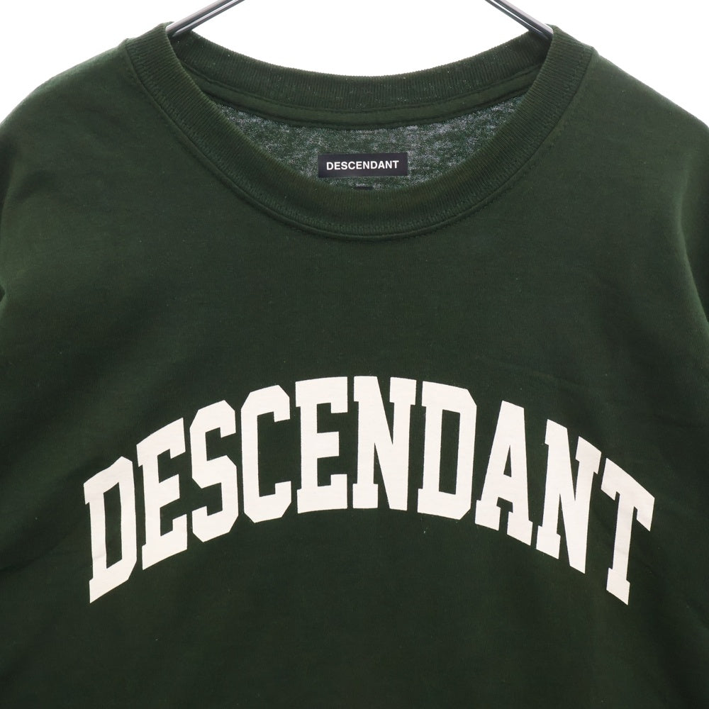 DESCENDANT(ディセンダント) ロゴ プリント クルーネック 半袖Tシャツ カットソー カーキ