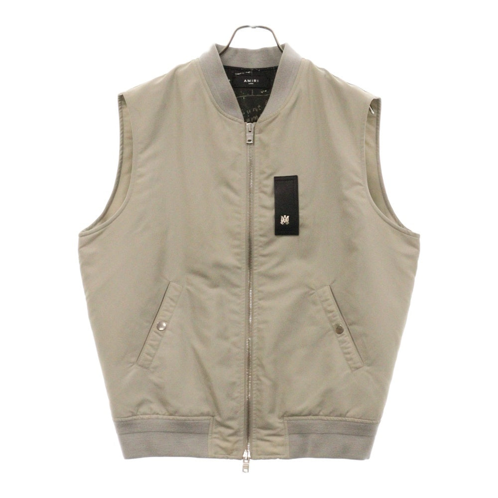 AMIRI(アミリ) SLEEVELESS BOMBER VEST スリーブ ボンバー ベスト ジップアップジャケット PF22MOS009