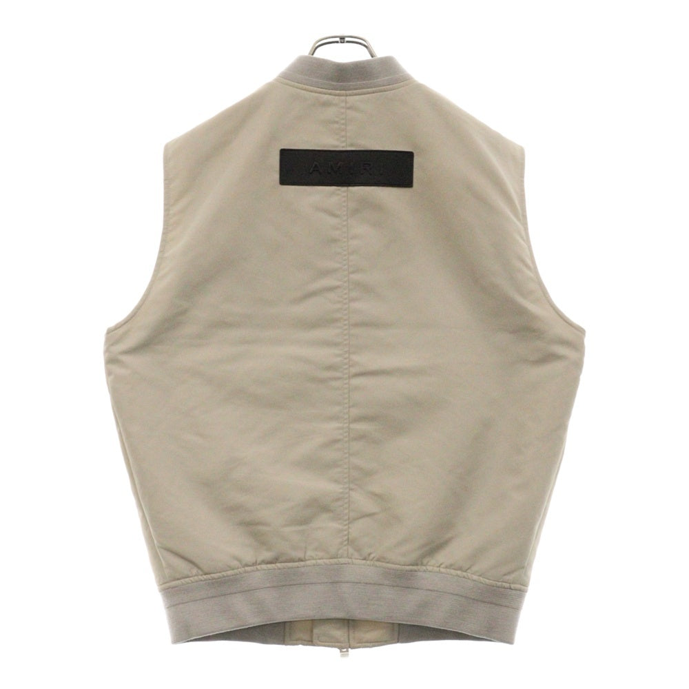 AMIRI(アミリ) SLEEVELESS BOMBER VEST スリーブ ボンバー ベスト ジップアップジャケット PF22MOS009