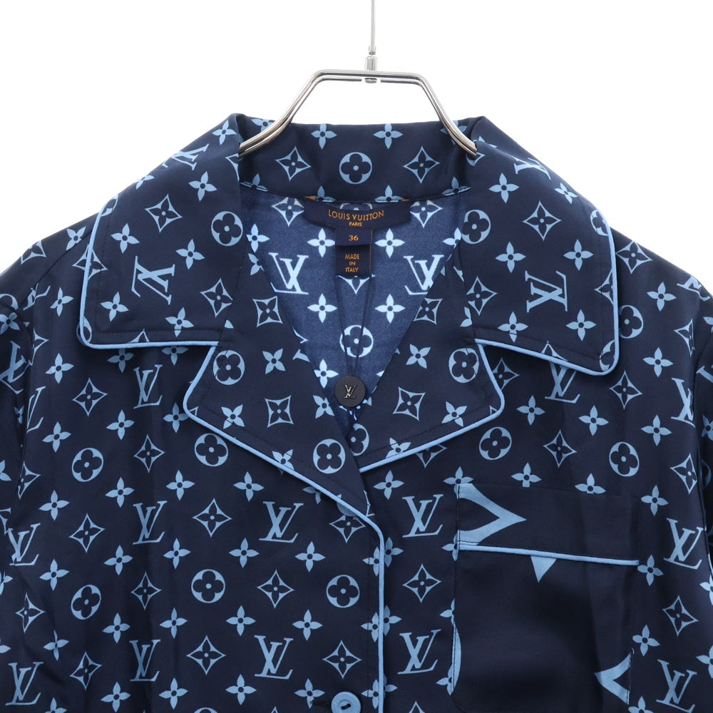 LOUIS VUITTON(ルイヴィトン) 22AW L/S Pajama Shirt W/Pocket ネイビー/ブルー レディース RW222W PR0 FNBL50