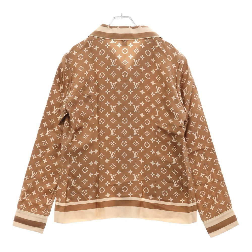 LOUIS VUITTON(ルイヴィトン) 23SS L/S Pajama Shirt W/Pocket モノグラム フロントポケット シルク長袖パジャマシャツ ベージュ/クリーム レディース RW231D TR0 FOTP06