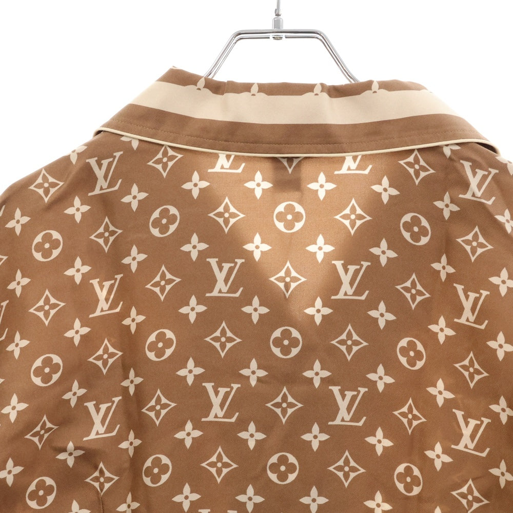 LOUIS VUITTON(ルイヴィトン) 23SS L/S Pajama Shirt W/Pocket モノグラム フロントポケット シルク長袖パジャマシャツ ベージュ/クリーム レディース RW231D TR0 FOTP06