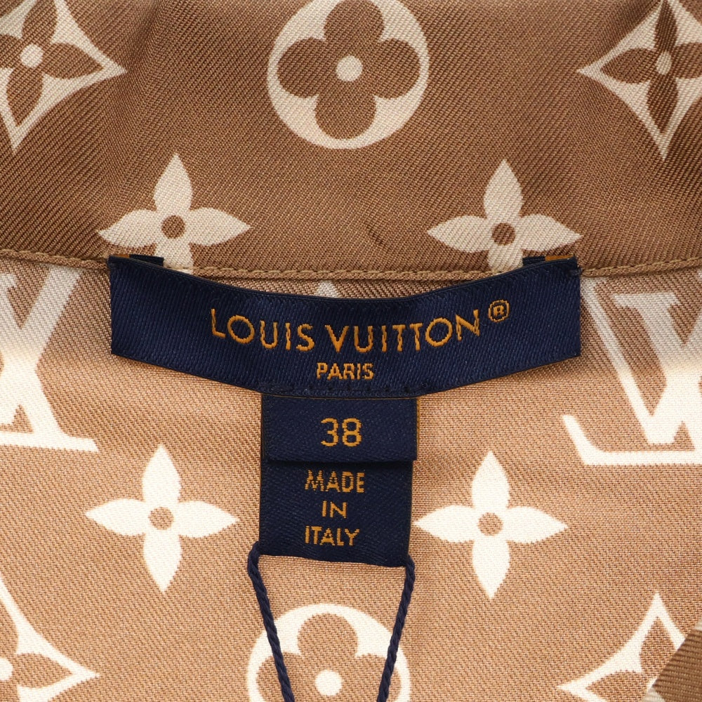 LOUIS VUITTON(ルイヴィトン) 23SS L/S Pajama Shirt W/Pocket モノグラム フロントポケット シルク長袖パジャマシャツ ベージュ/クリーム レディース RW231D TR0 FOTP06