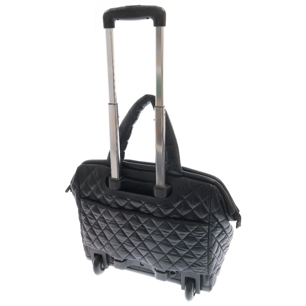 CHANEL(シャネル) Cocoon Diamond Quilted Trolley コココクーン ダイアモンドキルテッド トローリー ナイロンキャリーケース ボストンバッグ A49503 ブラック レディース
