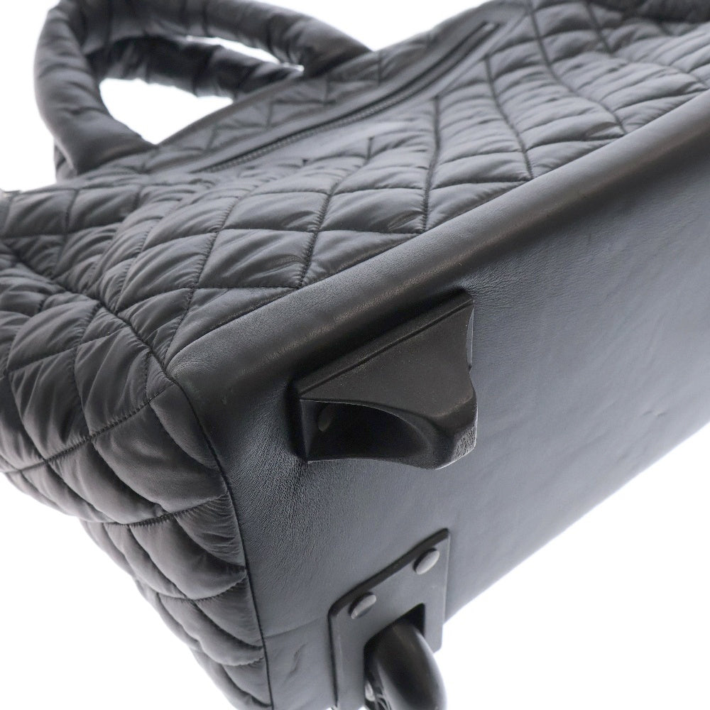 CHANEL(シャネル) Cocoon Diamond Quilted Trolley コココクーン ダイアモンドキルテッド トローリー ナイロンキャリーケース ボストンバッグ A49503 ブラック レディース