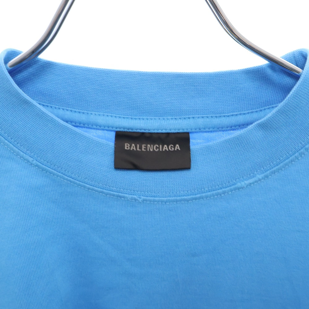 BALENCIAGA(バレンシアガ) Political Campaign Logo T-Shirt 641675 TNVG5 キャンペーンロゴ 半袖Tシャツ ブルー