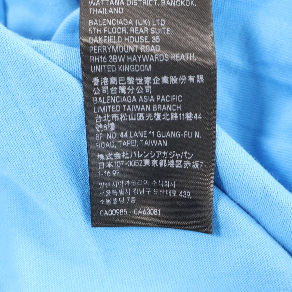 BALENCIAGA(バレンシアガ) Political Campaign Logo T-Shirt 641675 TNVG5 キャンペーンロゴ 半袖Tシャツ ブルー
