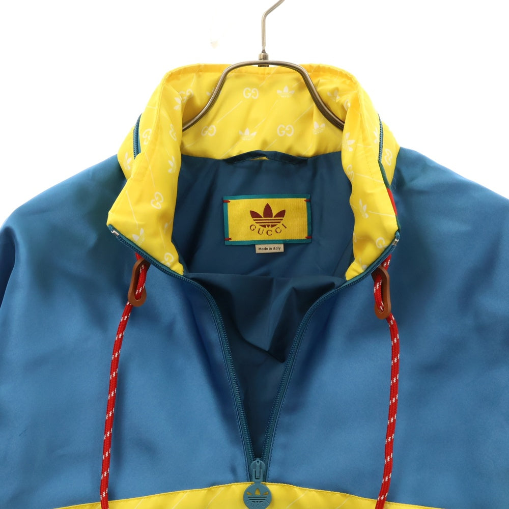 GUCCI(グッチ) 22AW ×adidas アディダス アセテート トレフォイル GGロゴアノラックナイロンジャケット マルチ 691429 Z8A2G