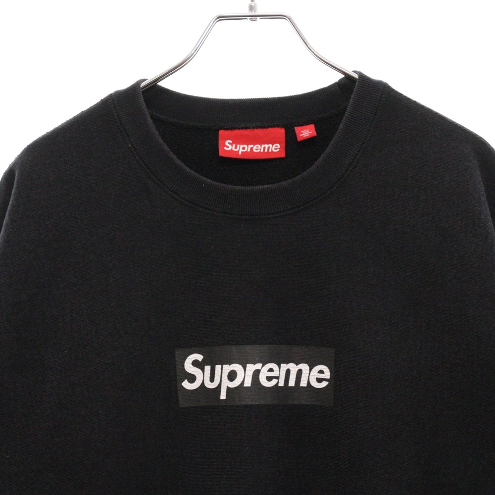 SUPREME(シュプリーム) 25SS Washed Box Logo Crewneck ウォッシュ ボックスロゴ クルーネックスウェットトレーナー ブラック