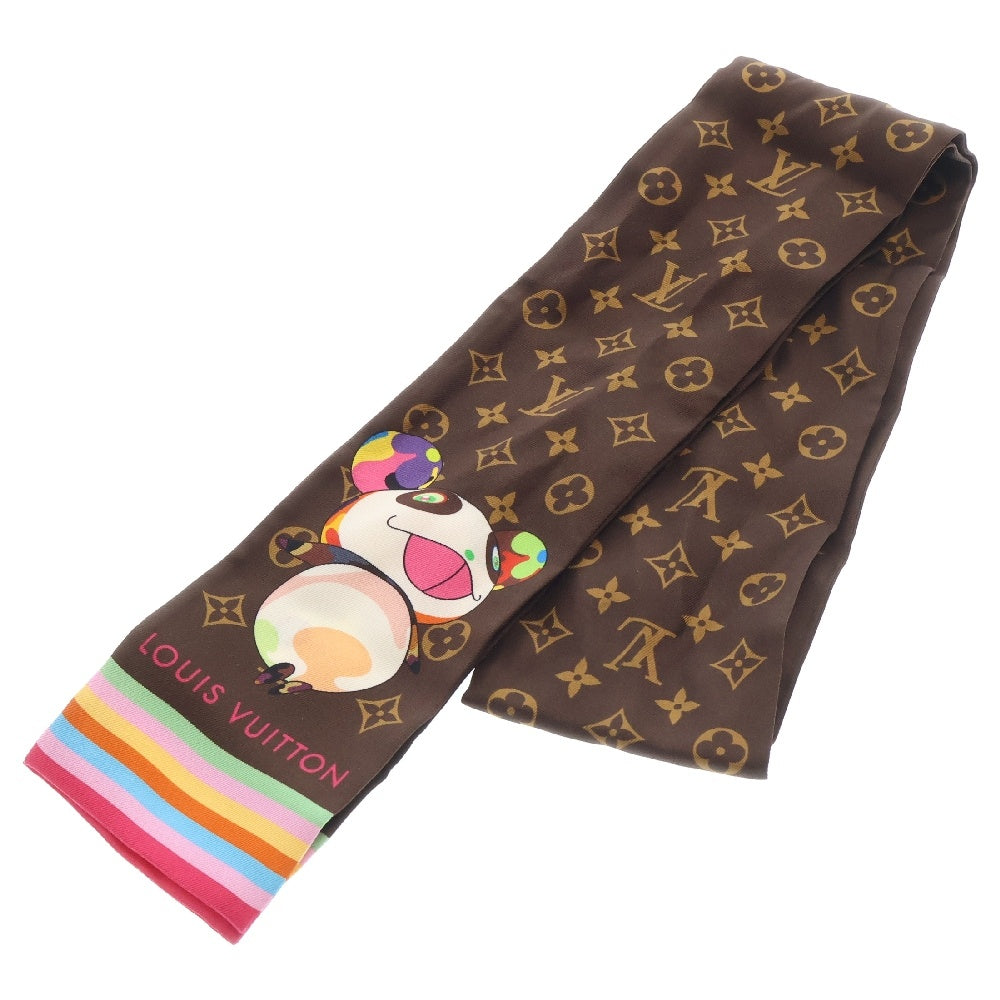 LOUIS VUITTON(ルイヴィトン) ×TM バンドー スーパーフラットシルク スカーフ ブラウン M96083/IS0275