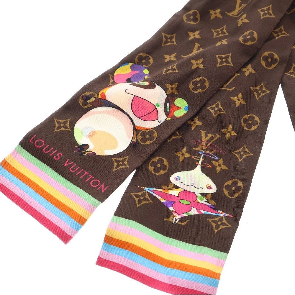 LOUIS VUITTON(ルイヴィトン) ×TM バンドー スーパーフラットシルク スカーフ ブラウン M96083/IS0275