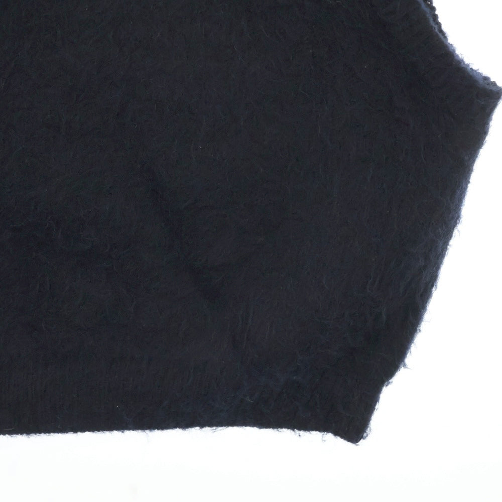SSZ(エスエスズィー) 22AW MOHAIR VEST 11-06-0007-156 モヘヤ ウール混 Vネック ニット ベスト ネイビー