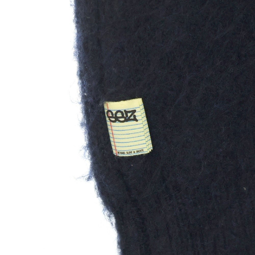 SSZ(エスエスズィー) 22AW MOHAIR VEST 11-06-0007-156 モヘヤ ウール混 Vネック ニット ベスト ネイビー