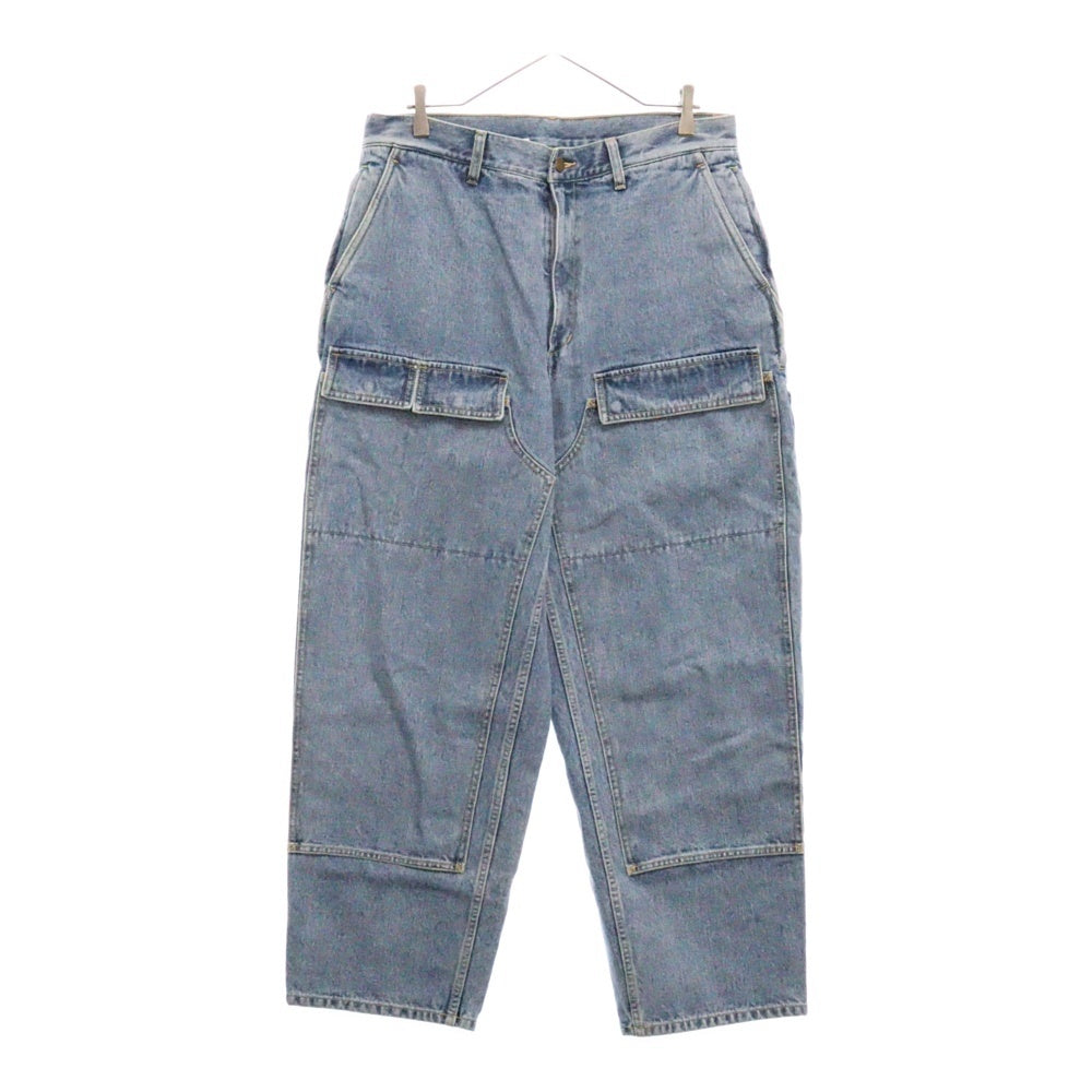 SSZ(エスエスズィー) 24SS ×EVISEN SKATEBOARDS エビセン スケートボード ブッシュポケット テーパード デニムパンツ インディゴ 24S-SK2101