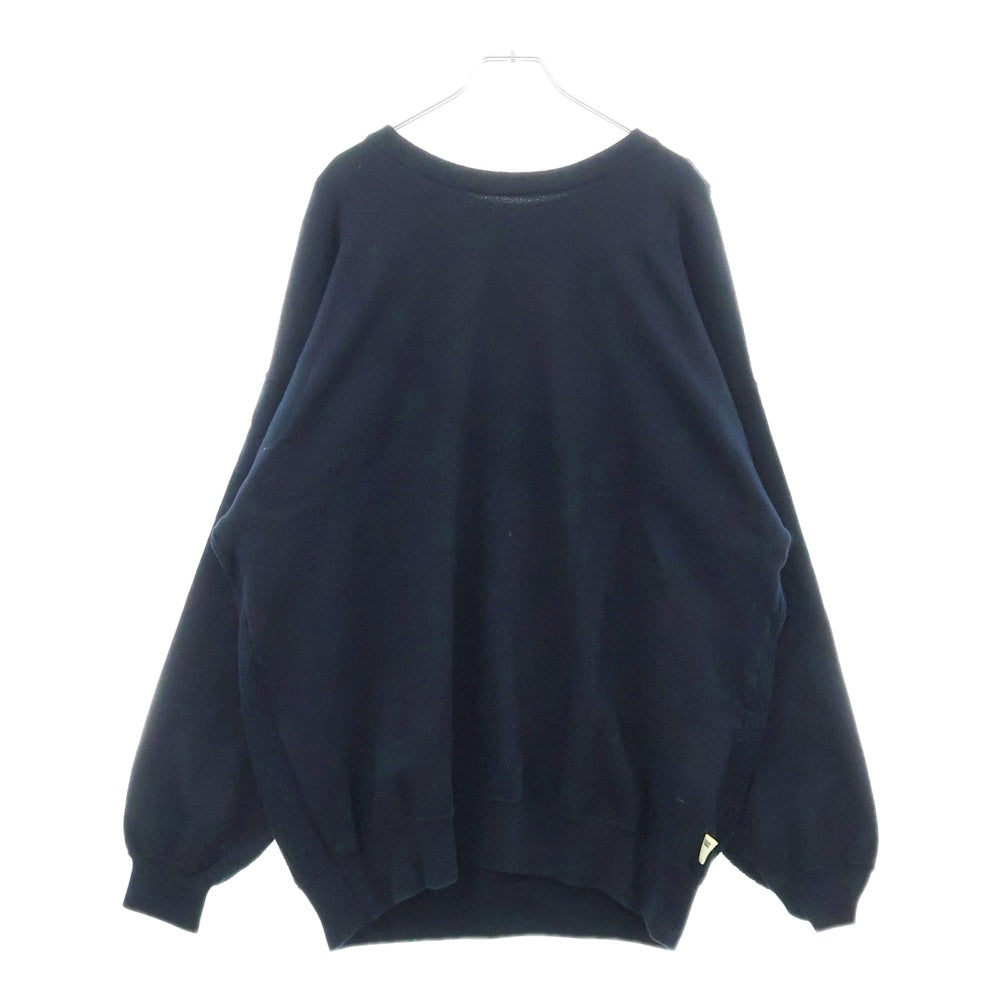 SSZ(エスエスズィー) 22AW BOTH SIDE KNIT 11-15-0026-156 クルーネック スウェット トレーナー ネイビー