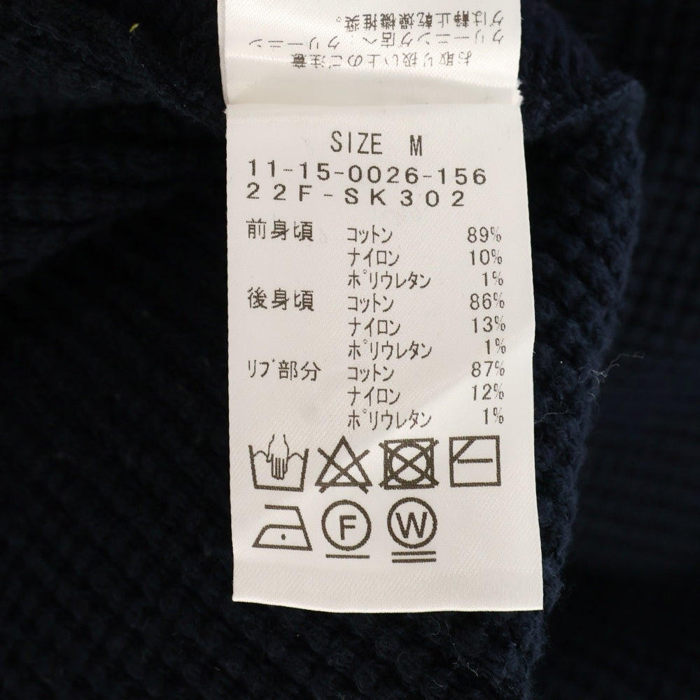 SSZ(エスエスズィー) 22AW BOTH SIDE KNIT 11-15-0026-156 クルーネック スウェット トレーナー ネイビー