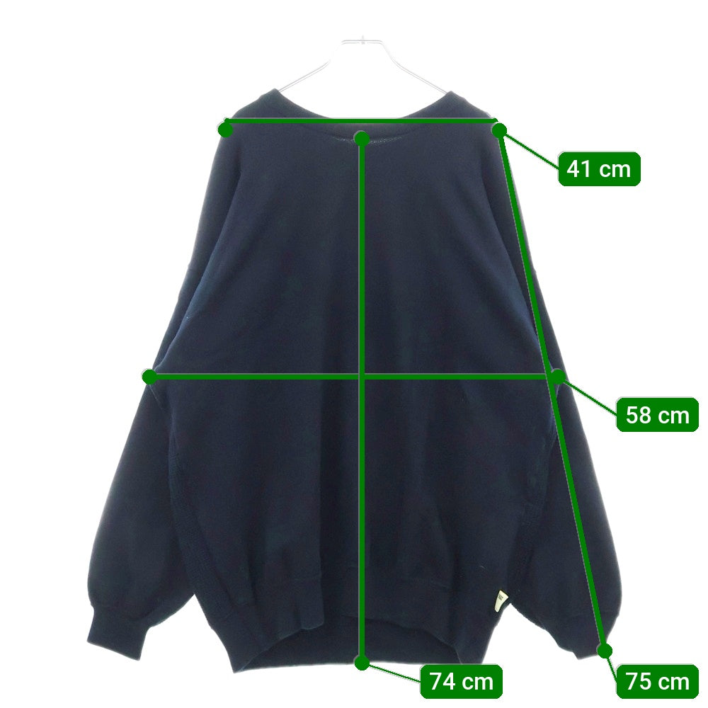 SSZ(エスエスズィー) 22AW BOTH SIDE KNIT 11-15-0026-156 クルーネック スウェット トレーナー ネイビー
