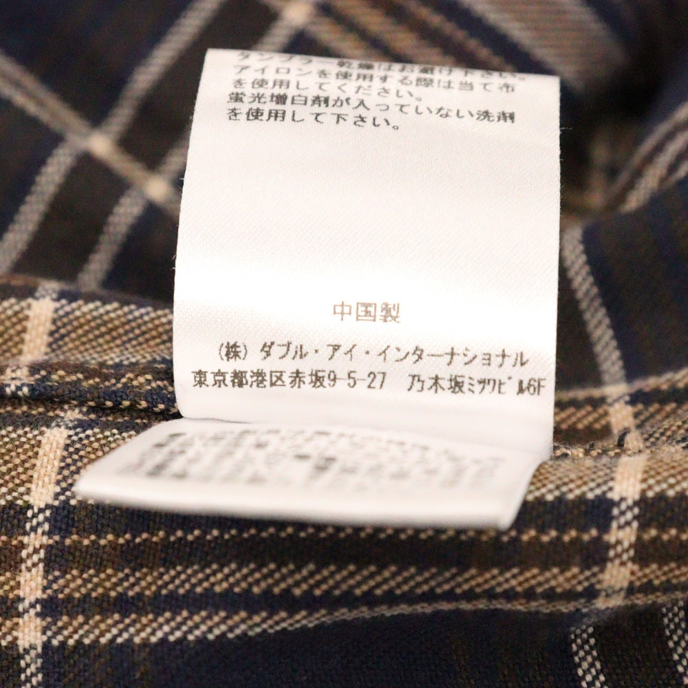 BROCHURE(ブロシュアー) WORKNEL SHIRTS 222-10 チェック 長袖 フランネルシャツ ネイビー/ブラウン