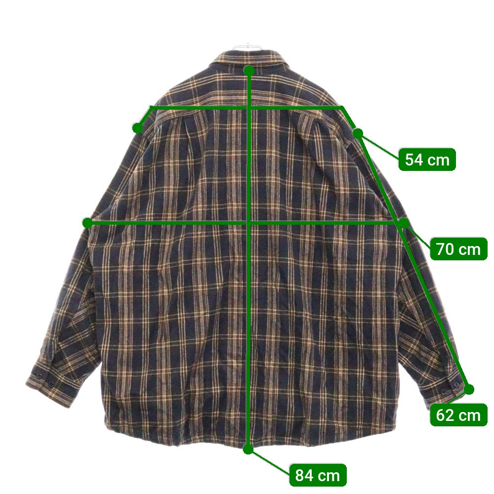 BROCHURE(ブロシュアー) WORKNEL SHIRTS 222-10 チェック 長袖 フランネルシャツ ネイビー/ブラウン