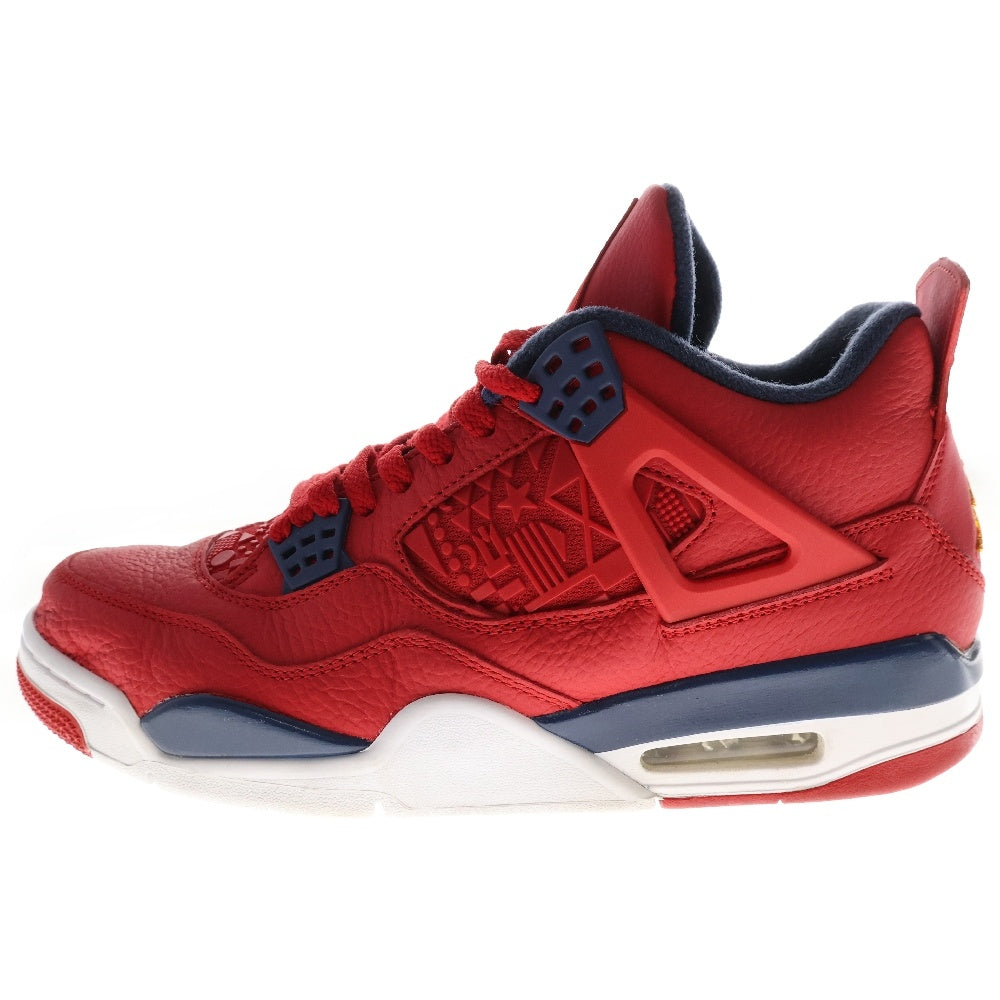 NIKE(ナイキ) AIR JORDAN 4 RETRO SE FIBA CI1184-617 エアジョーダン4 レトロエスイー フィバ ハイカットスニーカー レッド US10.5/28.5cm