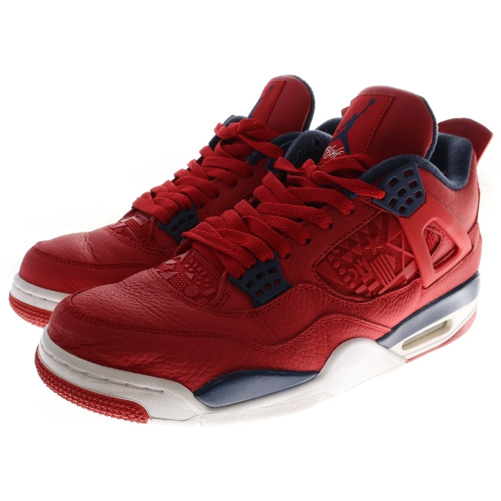 NIKE(ナイキ) AIR JORDAN 4 RETRO SE FIBA CI1184-617 エアジョーダン4 レトロエスイー フィバ ハイカットスニーカー レッド US10.5/28.5cm
