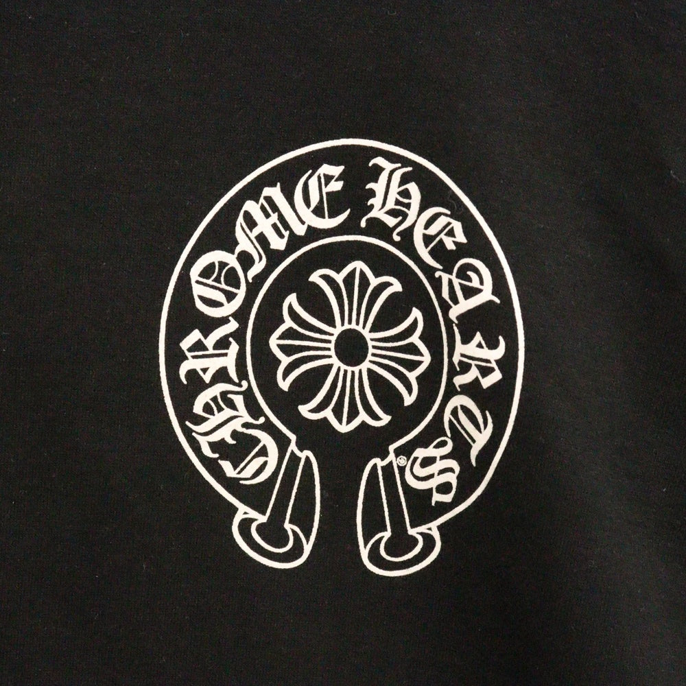 CHROME HEARTS(クロムハーツ) SWTSHRT PLVR ロサンゼルス限定ホースシュープリントプルオーバーパーカー ブラック