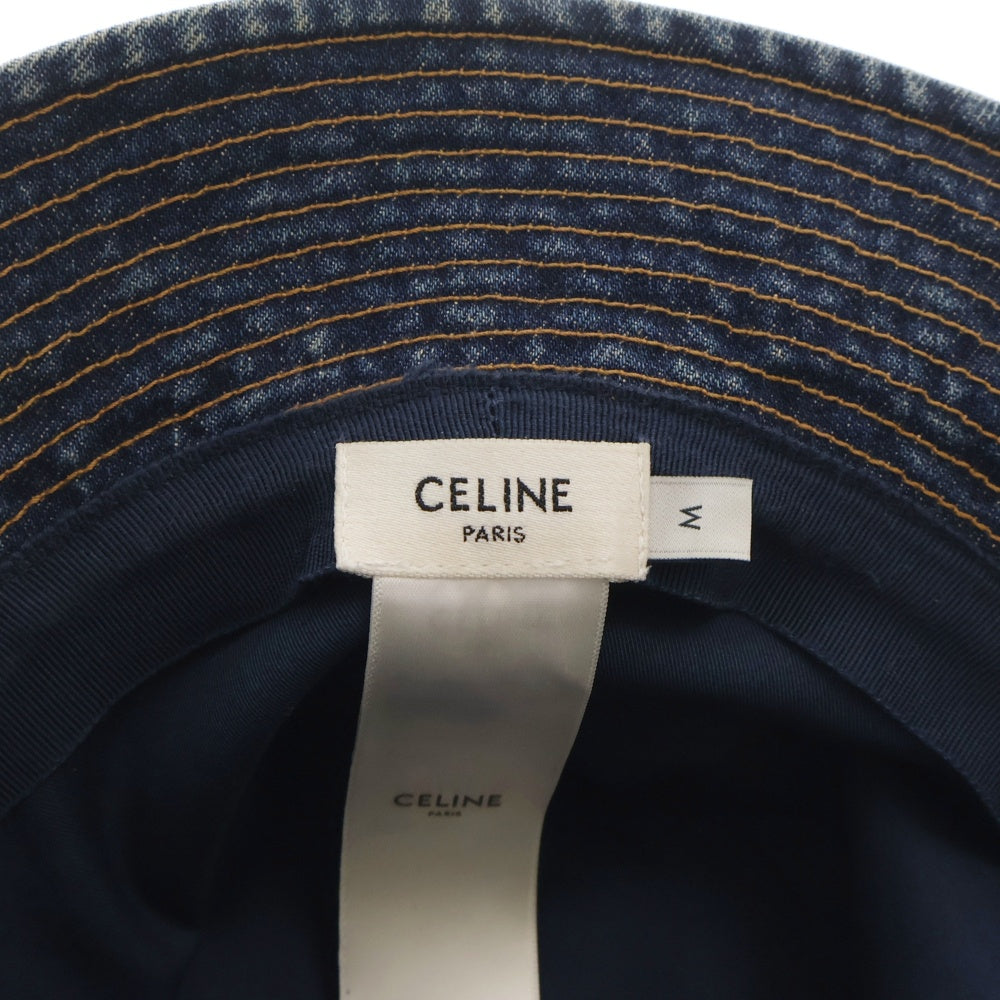CELINE(セリーヌ) トレイルウォッシュ デニム バケットハット 帽子 2AUO8815V.08TI ネイビー