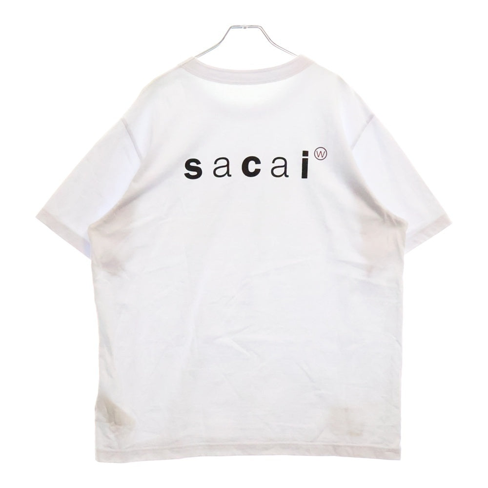Sacai(サカイ) 25SS ×WTAPS Print T-Shirt 25-0928S Print ×ダブルタップス プリント半袖Tシャツ ホワイト