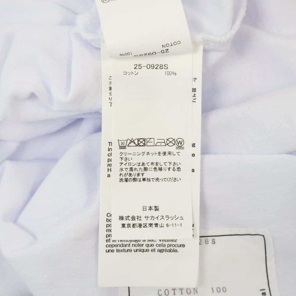 Sacai(サカイ) 25SS ×WTAPS Print T-Shirt 25-0928S Print ×ダブルタップス プリント半袖Tシャツ ホワイト