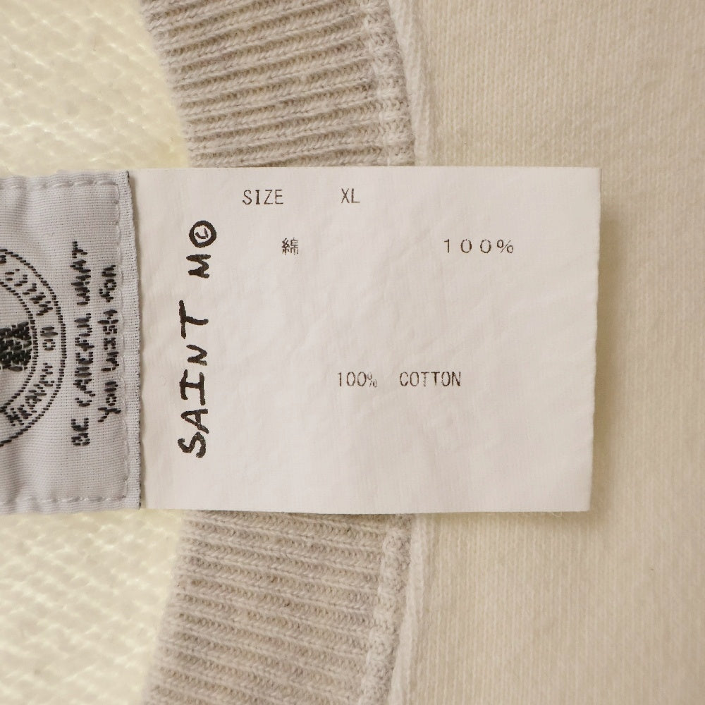 SAINT MICHAEL(セントマイケル) 22SS SWEAT SHIRT COLLEGE SM-S22-0000-039 ヴィンテージ加工スウェットトレーナー グレー