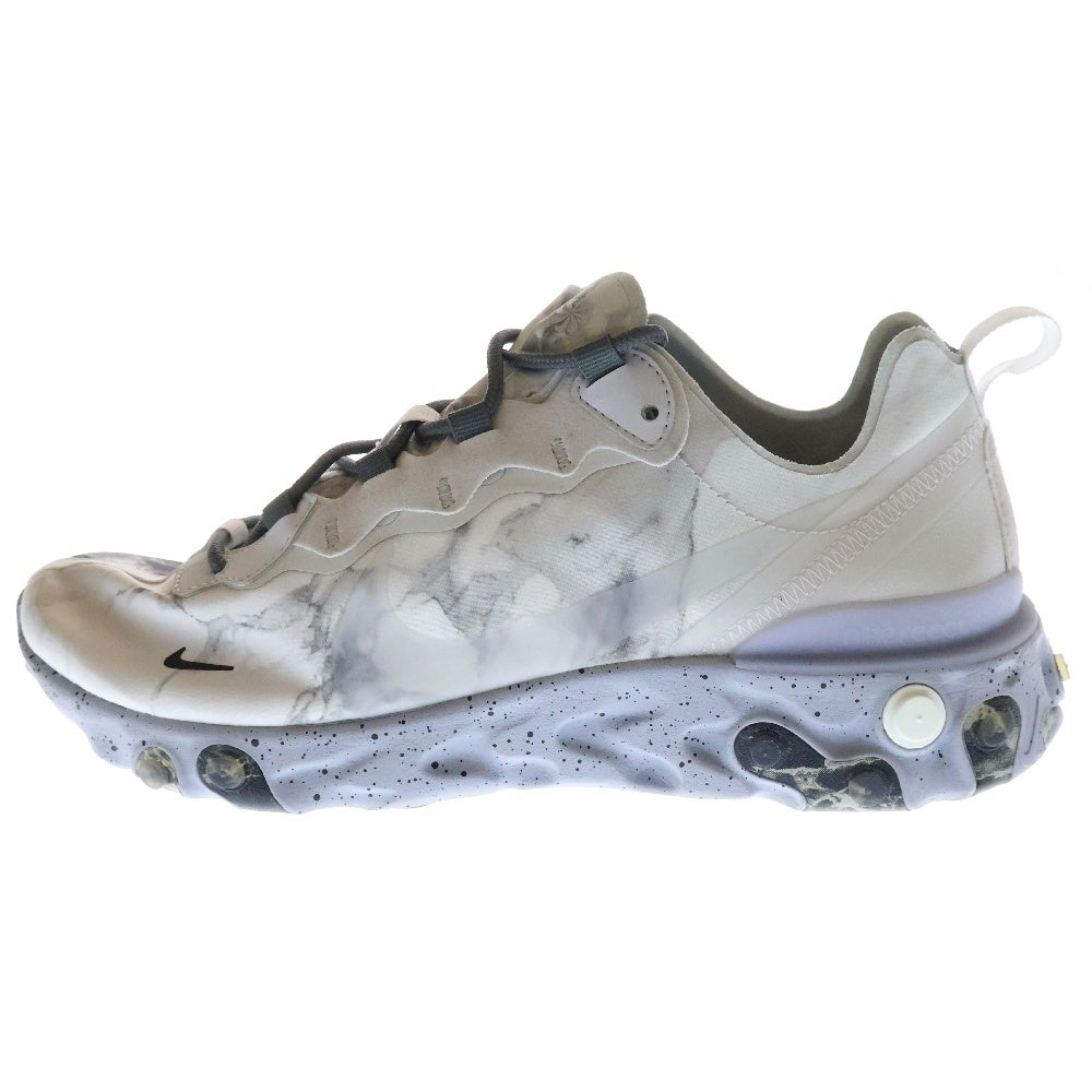 NIKE(ナイキ) ×KENDRICK LAMAR REACT ELEMENT 55 PURE PLATINUM CJ3312-001 ケンドリック ラマー リアクトエレメント55 ピュアプラチナ ローカットスニーカー US10/28.0cm