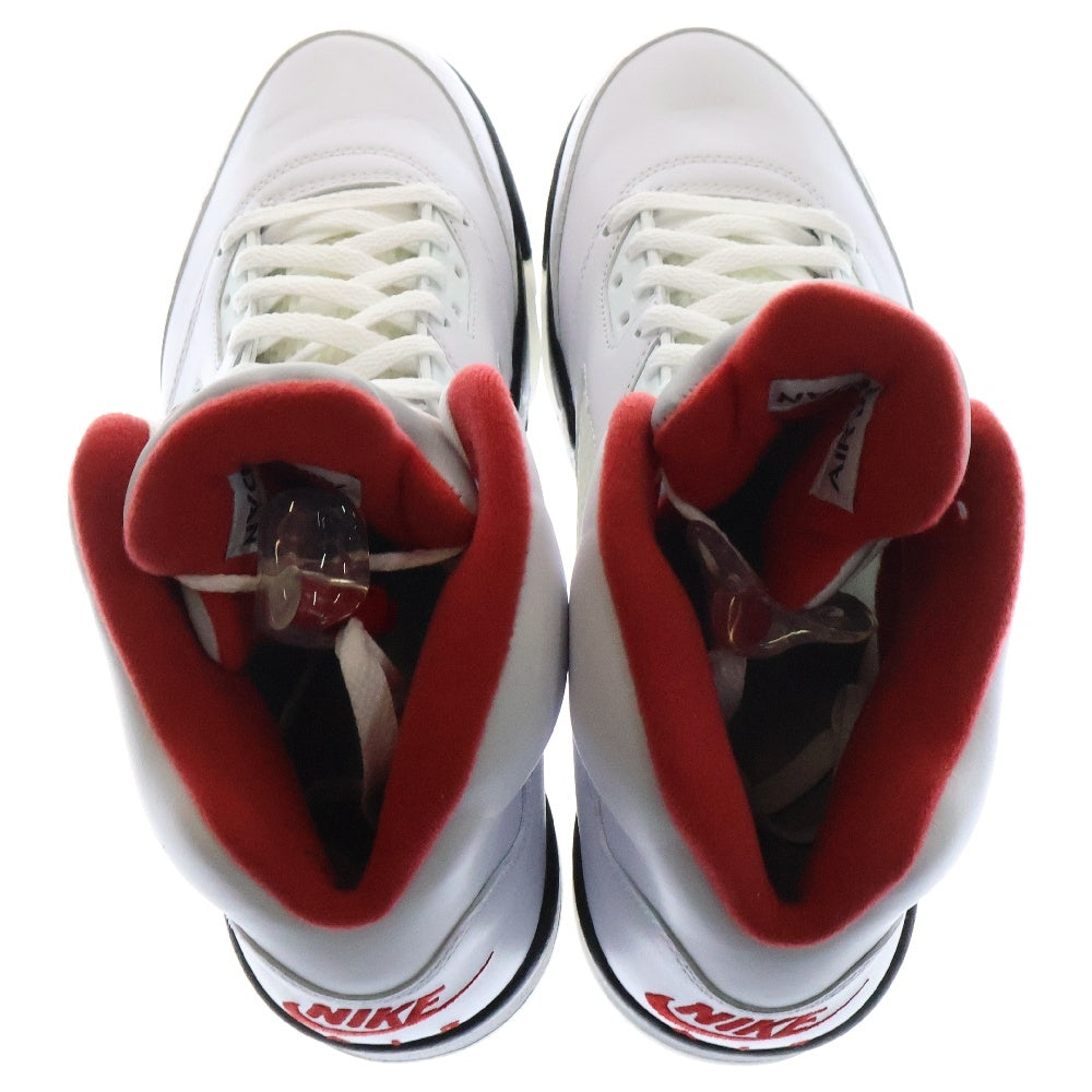 NIKE(ナイキ) AIR JORDAN 5 RETRO FIRE RED DA1911-102 エアジョーダン5 ファイアレッド ハイカットスニーカー ホワイト/レッド US10/28.0cm