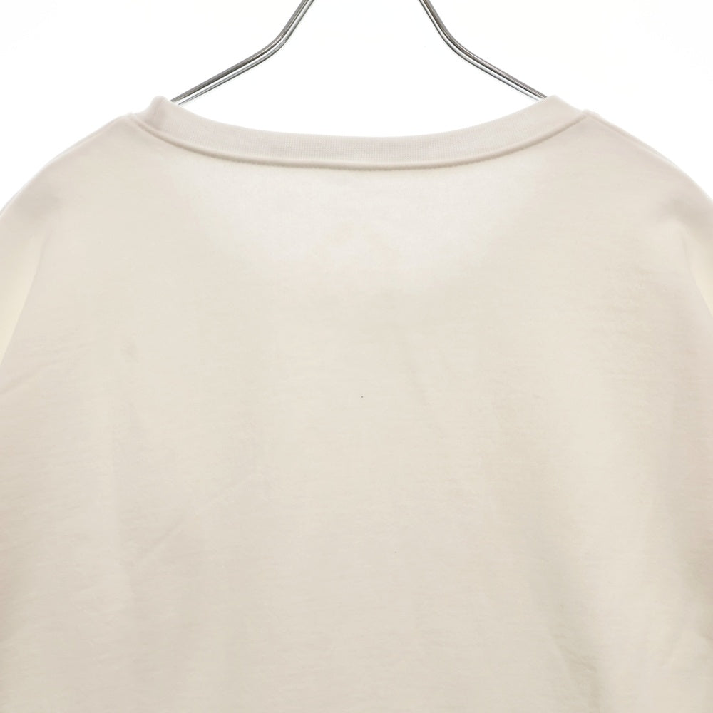 CHROME HEARTS(クロムハーツ) Horseshoe Crewneck Sweatshirt ホースシュープリント 袖フローラル クルーネックスウェットトレーナー ホワイト