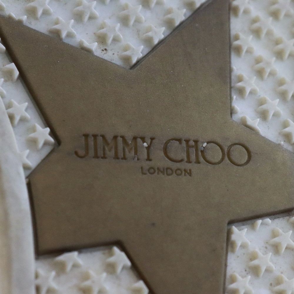 JIMMY CHOO(ジミーチュウ) スタースタッズ レザーローカットスニーカー ホワイト レディース