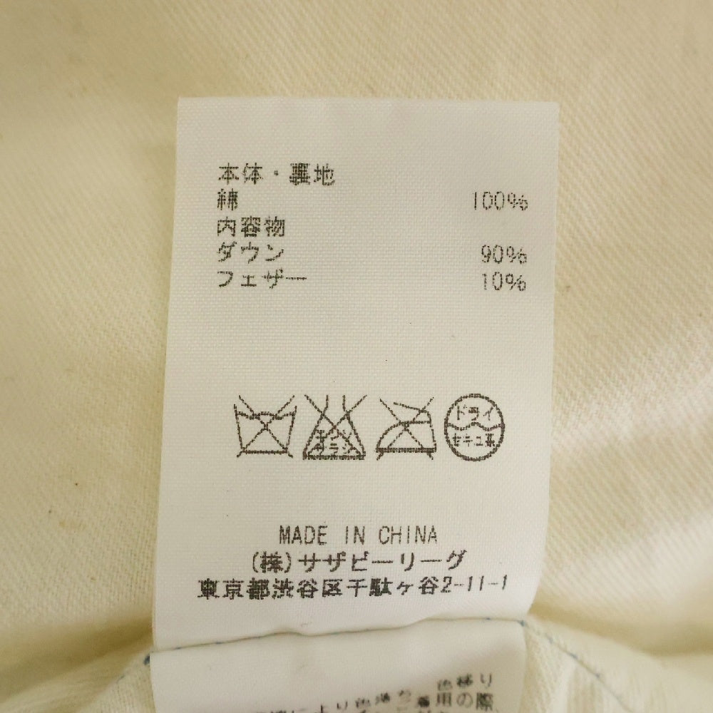 RON HERMAN(ロンハーマン) DENIM DOWN VEST 2420400092 コンチョボタン デニム ダウンベスト インディゴ