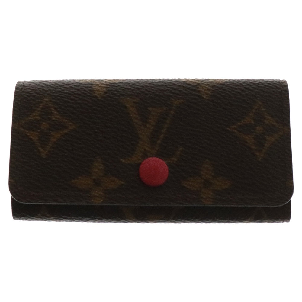 LOUIS VUITTON(ルイヴィトン) モノグラム ミュルティクレ4 4連キーケース R.R刻印入り ブラウン レディース M41945